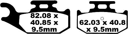 Bremseklosser karbon, bak til Yamaha — EBC 17220298