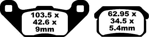 Bremseklosser karbon, bak til CPI XS 250 — EBC 17220299
