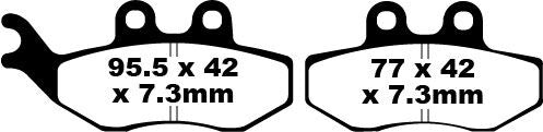 Bremseklosser organiske, foran — EBC 17220324