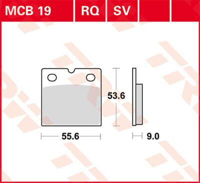 Bremseklosser organiske, foran — TRW MCB19