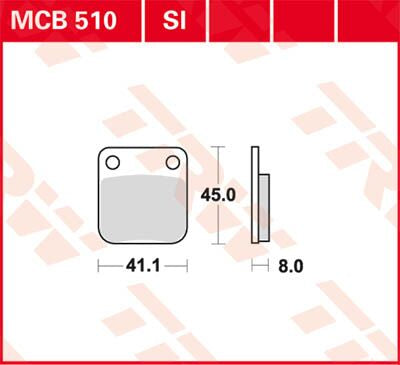 Bremseklosser organiske, foran — TRW MCB510