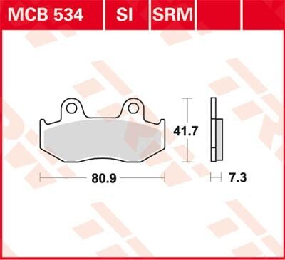 Bremseklosser organiske, foran — TRW MCB534