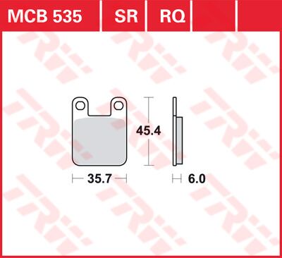 Bremseklosser organiske, foran — TRW MCB535
