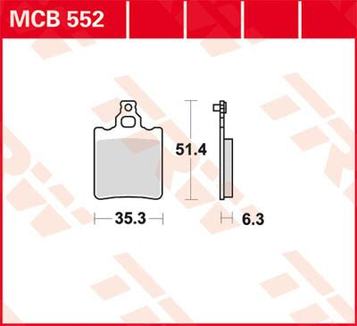 Bremseklosser organiske, bak — TRW MCB552