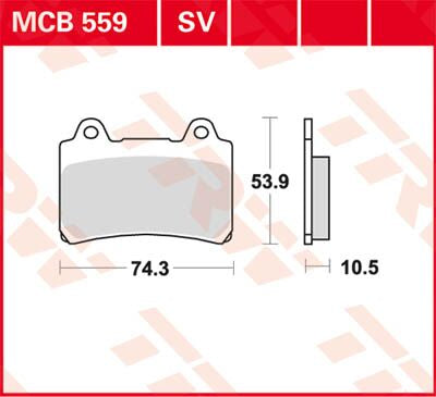 Bremseklosser organiske, foran til Yamaha — TRW MCB559