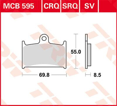 Bremseklosser organiske, foran — TRW MCB595