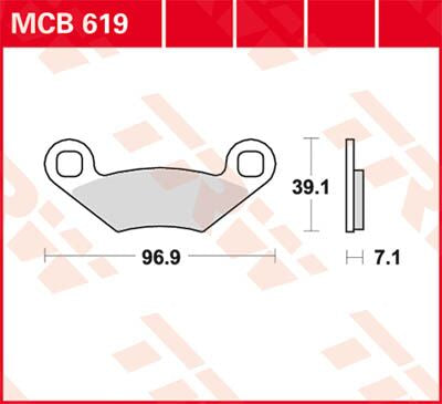Bremseklosser organiske, foran til Polaris — TRW MCB619