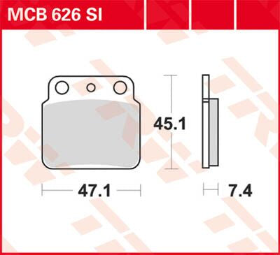 Bremseklosser sinter, bak — TRW MCB626SI