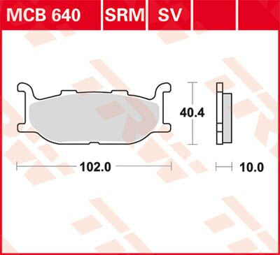 Bremseklosser organiske, foran — TRW MCB640