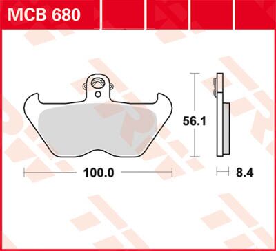 Bremseklosser organiske, foran til BMW — TRW MCB680