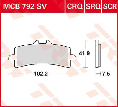 Bremseklosser karbon, foran — TRW MCB792CRQ