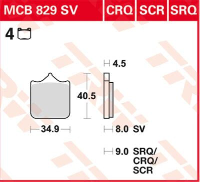 Bremseklosser karbon, foran til BMW — TRW MCB829CRQ