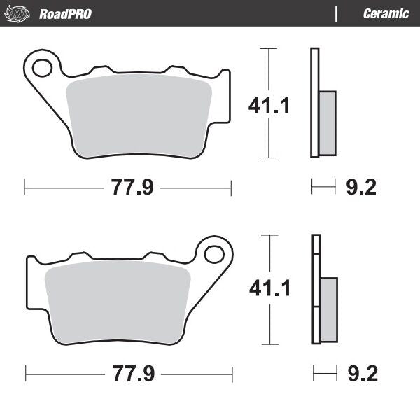Bremseklosser keramiske, bak — Moto-Master 403404