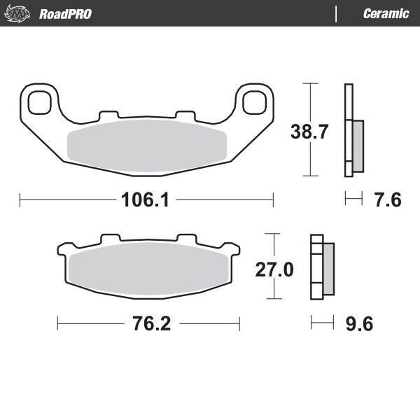 Bremseklosser keramiske — Moto-Master 410104