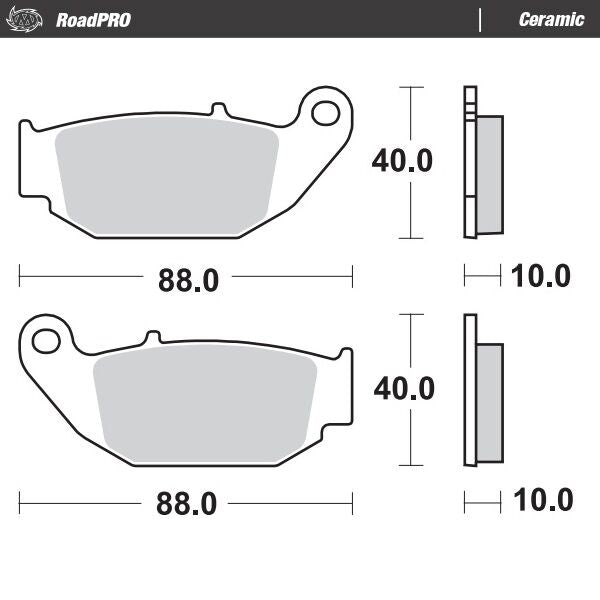 Bremseklosser keramiske, bak — Moto-Master 410604
