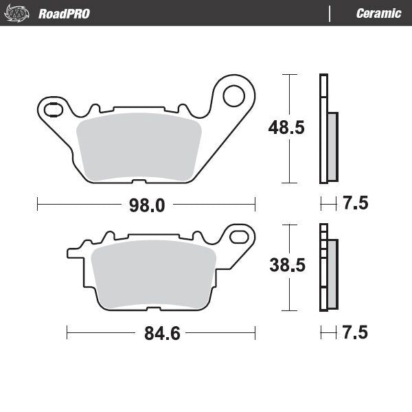 Bremseklosser keramiske til Yamaha GPD 125 ABS — Moto-Master 412904