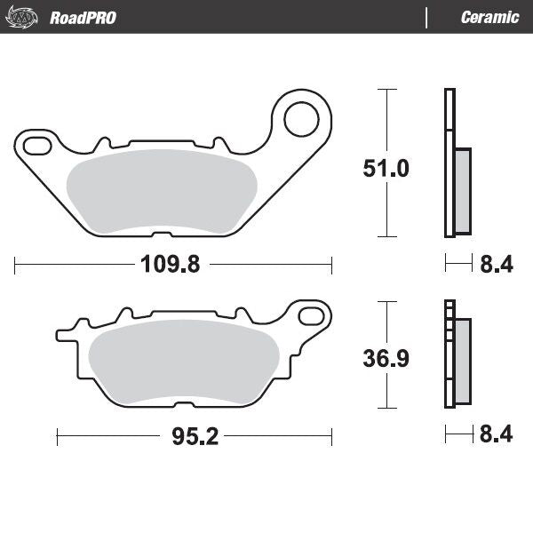 Bremseklosser keramiske til Yamaha GPD 125 ABS — Moto-Master 413004