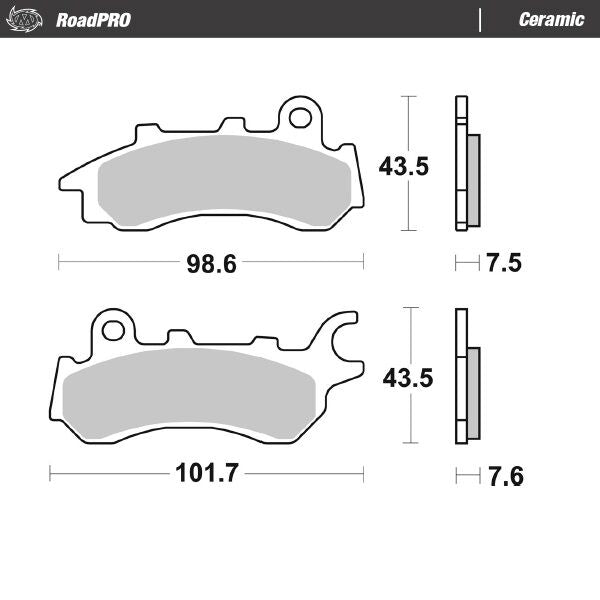 Bremseklosser keramiske, foran til Honda CB 125 F CBS — Moto-Master 413604