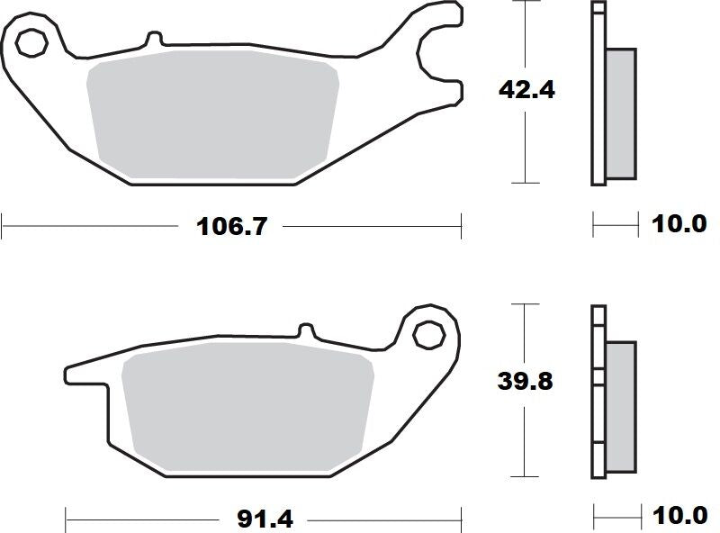 Bremseklosser keramiske, bak — Moto-Master 414204