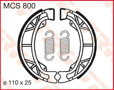 Bremsebakker, foran — TRW MCS800