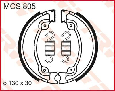 Bremsebakker, bak — TRW MCS805