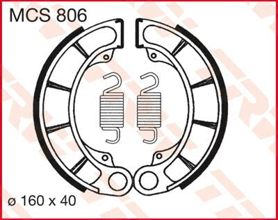 Bremsebakker, bak til Honda — TRW MCS806