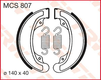 Bremsebakker, bak til Honda — TRW MCS807
