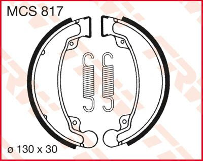 Bremsebakker, bak — TRW MCS817