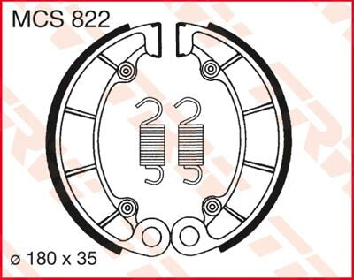 Bremsebakker, bak til Honda — TRW MCS822