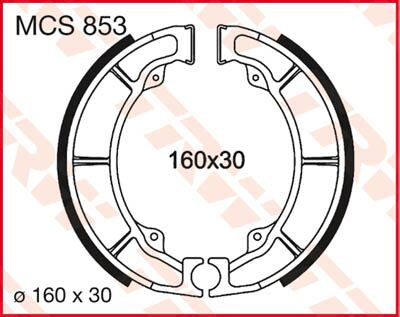 Bremsebakker, bak til Kawasaki — TRW MCS853