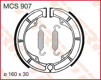 Bremsebakker, bak til Suzuki — TRW MCS907