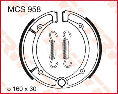 Bremsebakker, bak til Yamaha — TRW MCS958