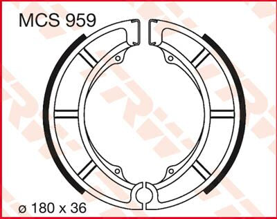 Bremsebakker, bak — TRW MCS959