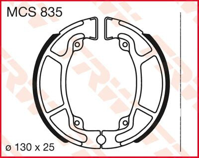 Bremsebakker, bak til Honda — TRW MCS835