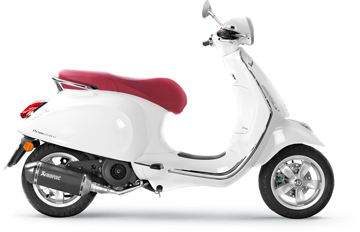 Komplette eksosanlegg gate til Vespa — Akrapovic S-VE125R2-HZBL