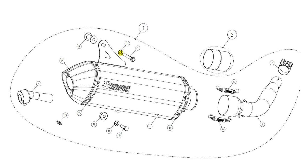 Eksos reservedeler — Akrapovic P-DR4