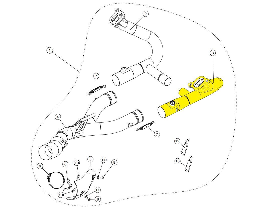 Eksos reservedeler til BMW R 1200 GS ABS — Akrapovic H-B12R4R