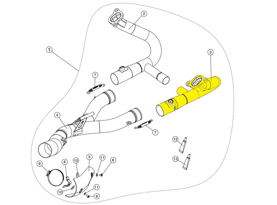 Eksos reservedeler til BMW R 1200 GS ABS — Akrapovic H-B12R4R