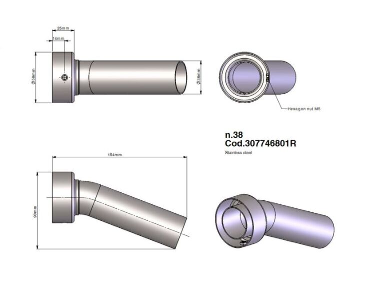 Eksos reservedeler til BMW K 1300 R — Leovince 307746801R