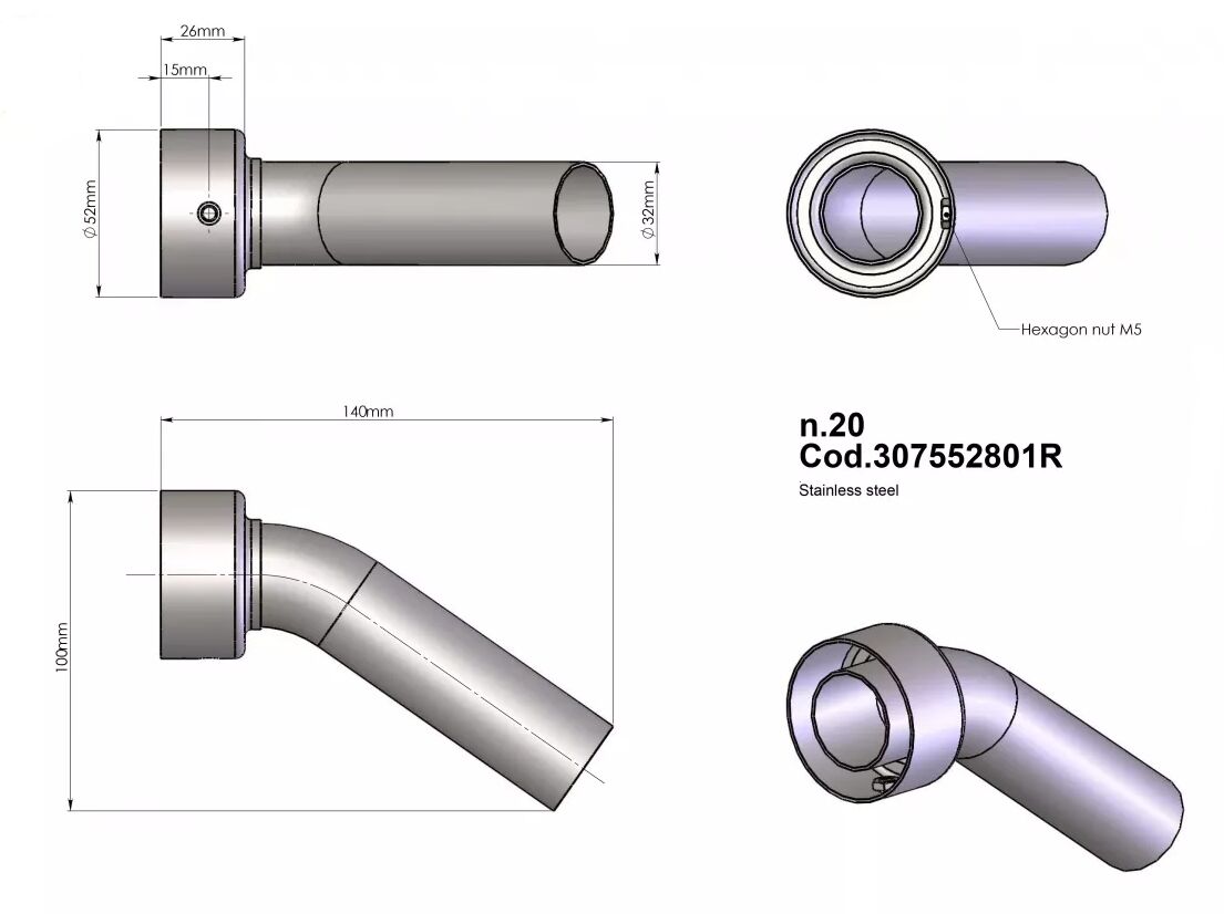 Eksos reservedeler til Kawasaki ER-6F 650 — Leovince 307552801R