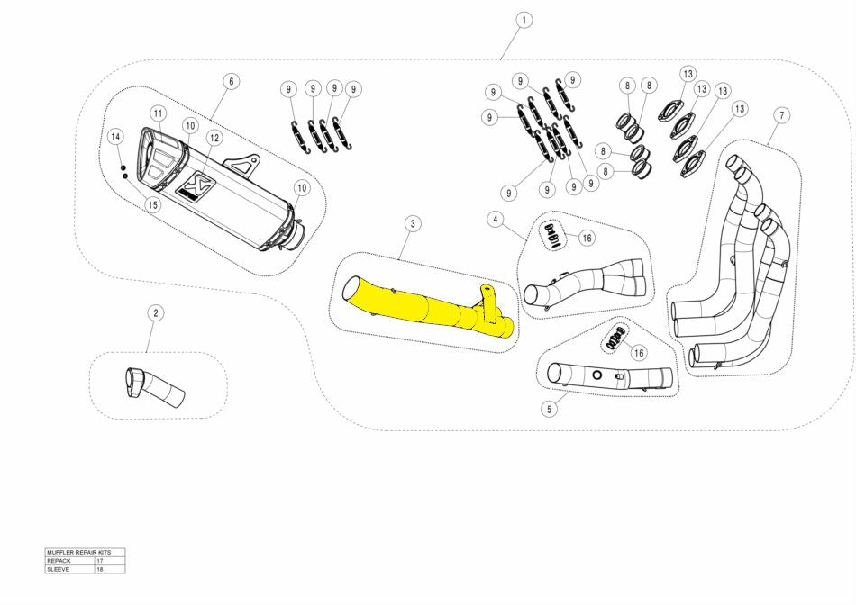 Eksos reservedeler til Suzuki GSX 1300 R ABS — Akrapovic L-S13R5