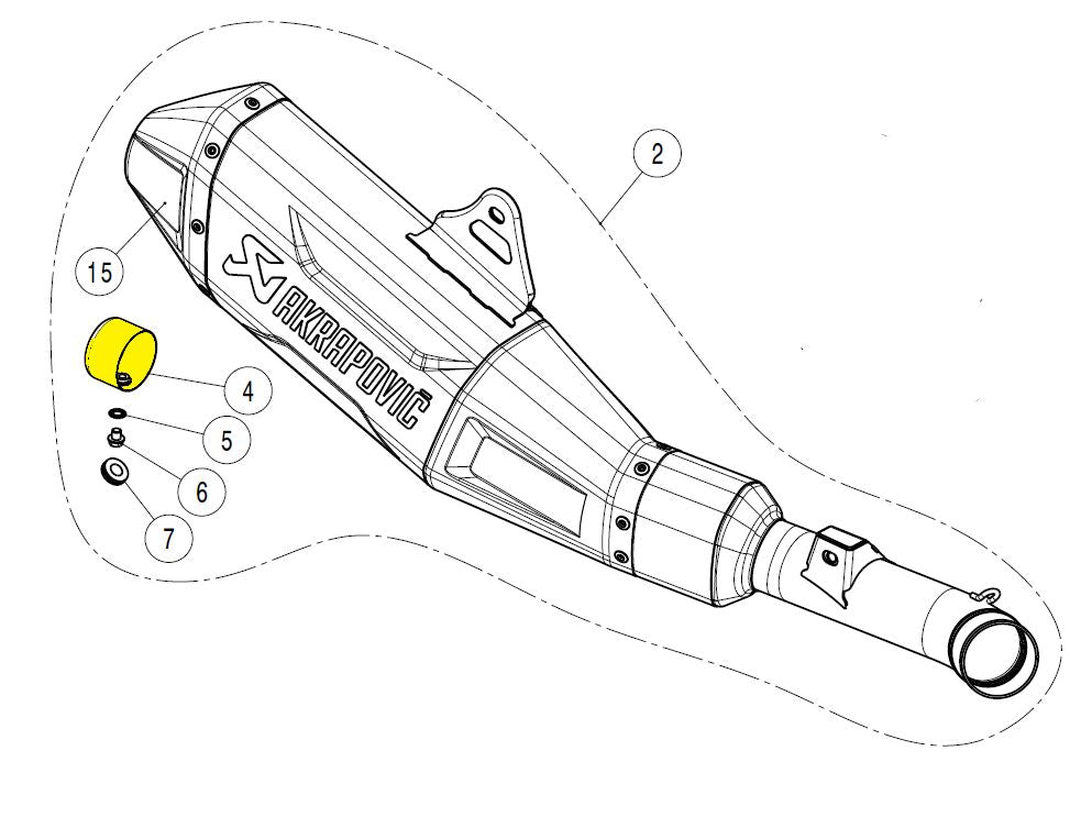 Eksos reservedeler — Akrapovic V-TUV349