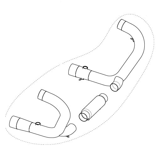 Eksos reservedeler til BMW R 1200 GS — Akrapovic H-B12R4