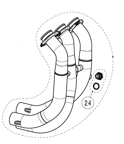 Eksos reservedeler til Yamaha YZF-R9 ABS — Akrapovic H-Y9R5