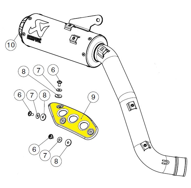 Eksos tilbehør til Yamaha XSR 700 ABS — Akrapovic P-HSY7R3