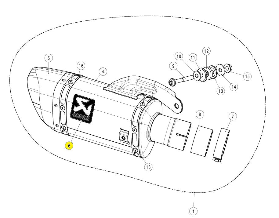Eksos tilbehør til Suzuki — Akrapovic P-VST18AL