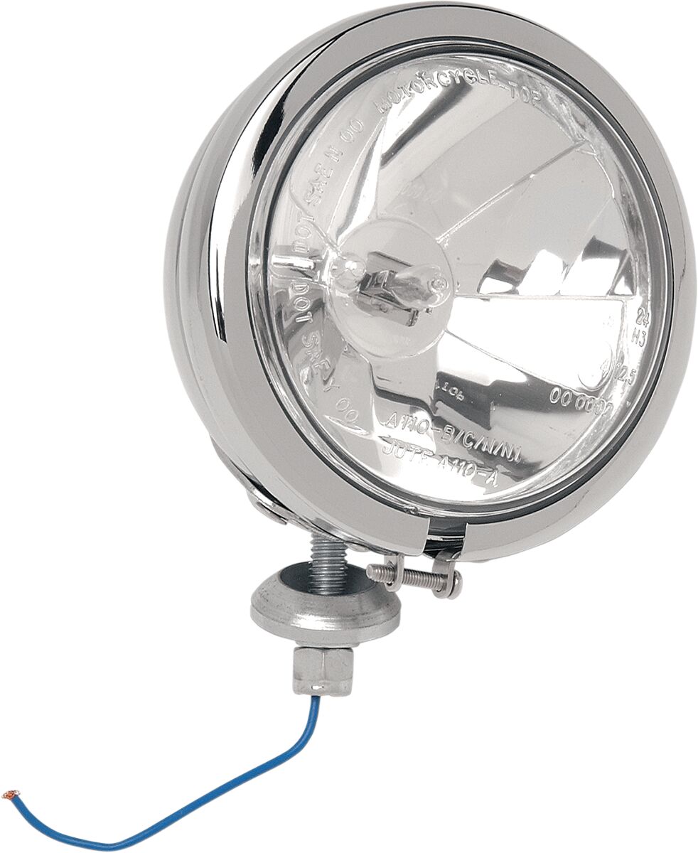 Hovedlys, Spotlight Diamond-Style 4.5" Stud-Mount Clear Lens Chrome — Drag Specialties 20-0412