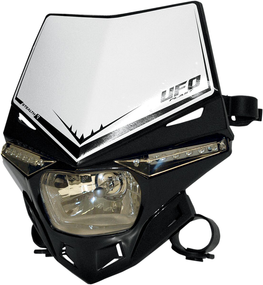 Hovedlys, Stealth Headlight (12V/35W & Led) Single Color Black — UFO PF01715#001