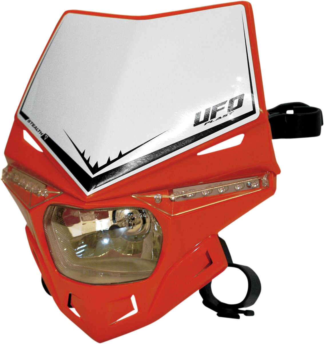 Hovedlys, Stealth Headlight (12V/35W & Led) Single Color Crf-Red — UFO PF01715#070
