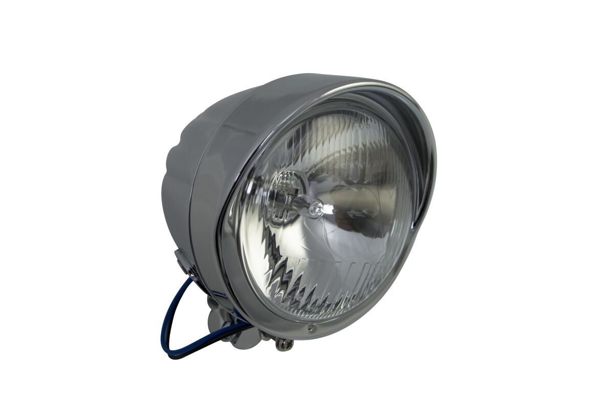 Hovedlys, 4 1/2" Spotlight With Visor Chrome — Drag Specialties 20-6028